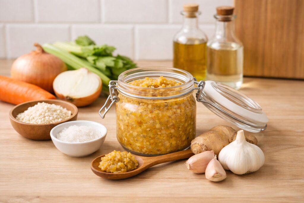 整えられたキッチンと献立ノートが置かれた、夕食を仕組みで回すことを表現したイメージ写真