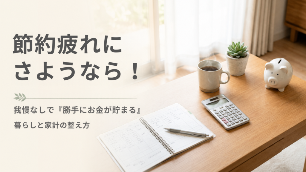 節約疲れを解消し勝手にお金が貯まる暮らしの整え方