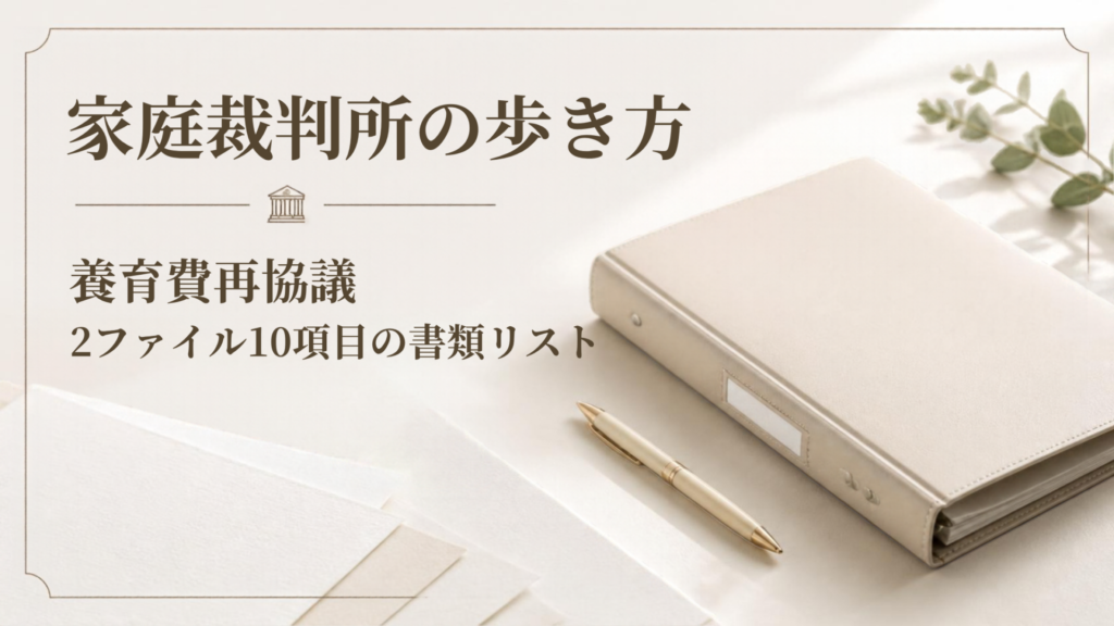 家庭裁判所の養育費申立てに必要な2ファイル10項目の書類リスト